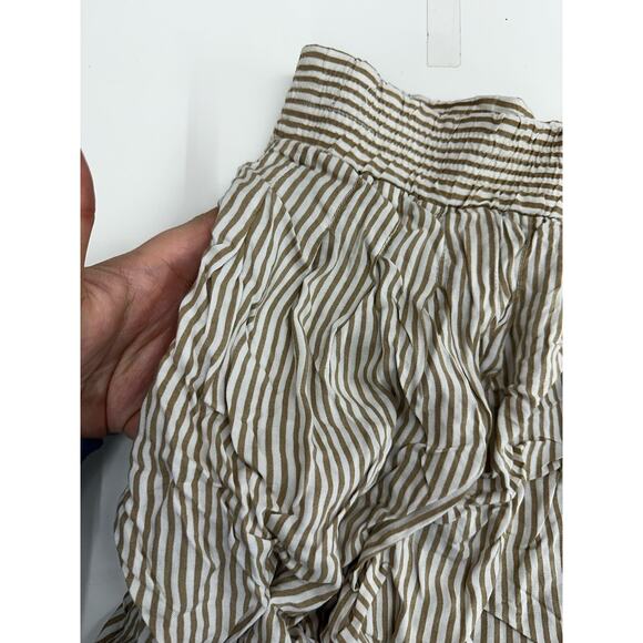 Maggie Lawrence Collection Womens Skirt Size 18-20 Tan White Stripe - Picture 2 of 9